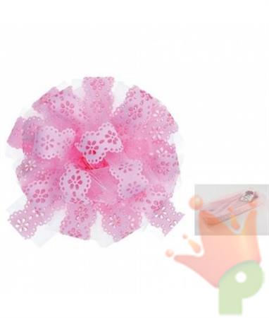COCCARDE STRIP TULLE PIZZO COL 05 ROSA 15 PZ
