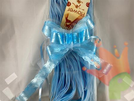 COCCARDE FLOWER TULLE MM 50 AZZURRO COL 06 25PZ