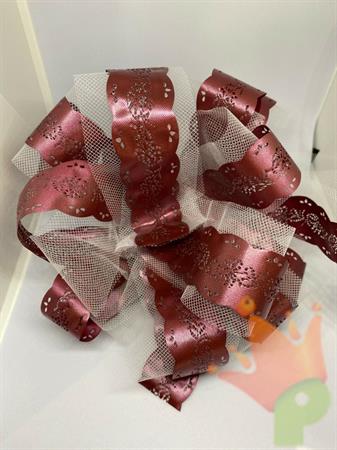 COCCARDE STRIP TULLE PIZZO 2249 COL 21 BORDEAUX 15 PZ