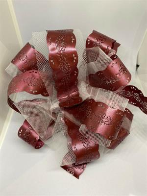 COCCARDE STRIP TULLE PIZZO 2249 COL 21 BORDEAUX 15 PZ
