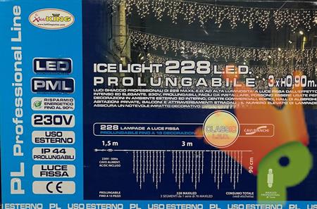 TENDA MAXILED 228 ICELIGHT CLASSIC CAVI/B EST/INT.IP44 3X09M