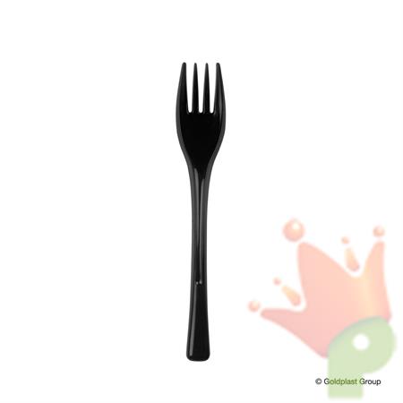 Forchette Plastica 140mm Nero 50pz