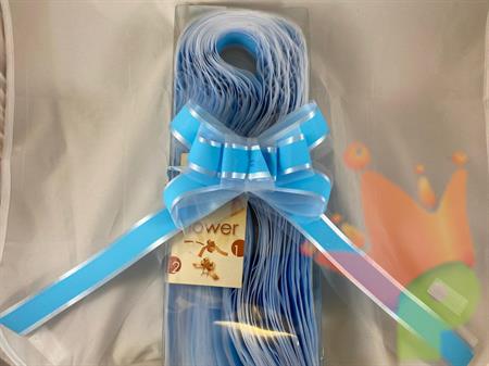 COCCARDE FLOWER TULLE 5322 MM 50 COL 06 25 PZ CELESTE