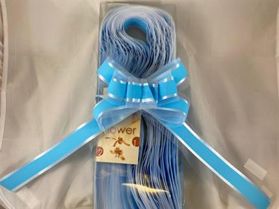 COCCARDE FLOWER TULLE 5322 MM 50 COL 06 25 PZ CELESTE