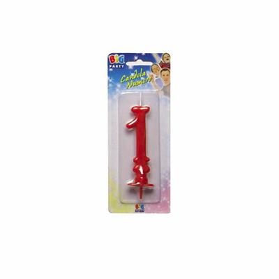 Candelina Rosso n. 1 8cm Rosso