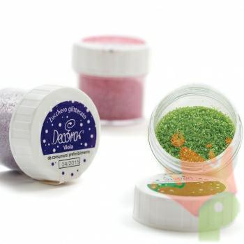 ZUCCHERO GLITTERATO ROSSO CORALLO 9GR.