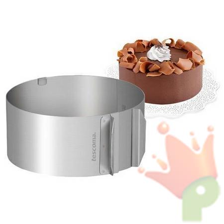 ANELLO REGOLABILE PER TORTE TONDE DELICIA D. 16-30CM