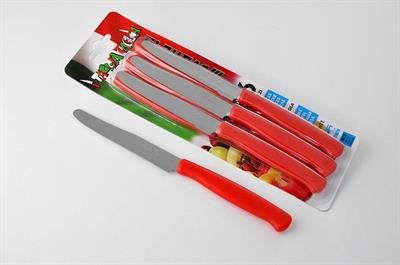 COLTELLO TAVOLA 1MM 11CM ROSSO 6PZ