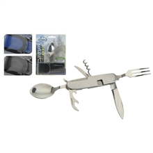 COLTELLO TASCABILE 8 FUNZIONI CUCCHIAIO COLTELLO FORCHETTA