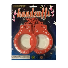 MANETTE CON CUORI ROSSI DI PLASTICA