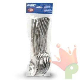 CUCCHIAI METALIZZATI PLATINUM 10PZ