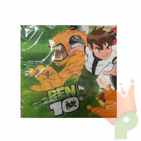 Tovaglioli 33x33cm 2v Ben10 da 16pz #