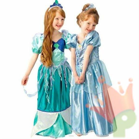 COSTUME CENERENTOLA REVERSIBILE IN ARIEL 3-4 ANNI