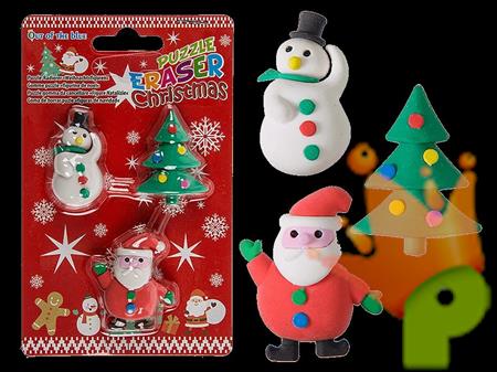 PUZZLE GOMMA DA CANCELLARE FIGURE NATALIZIE 4CM