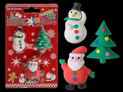 PUZZLE GOMMA DA CANCELLARE FIGURE NATALIZIE 4CM