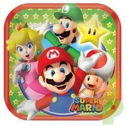 PIATTO 18X18CM SUPER MARIO 8PZ