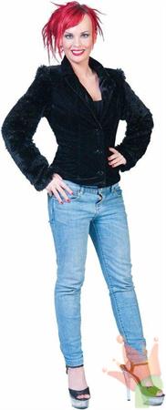 COSTUME GIACCA NERA PELOSA TAGLIA 40/42