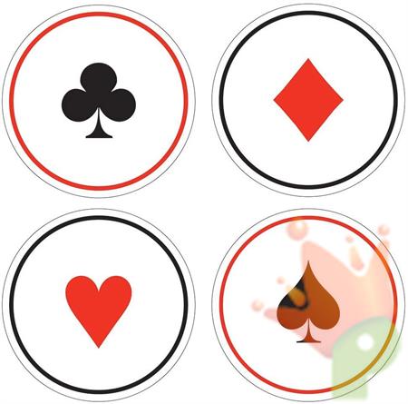 Sotto Bicchiere Carta Poker da 6pz Sotto Bicchiere in Carta Tema
