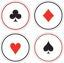 Sotto Bicchiere Carta Poker da 6pz Sotto Bicchiere in Carta Tema