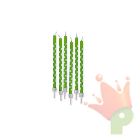 CANDELINE MATITE + SUPP. VERDE MELA 6 PZ