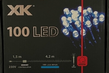 CATENA DI LUCI 100 LED BLU/8G 4,2M/5MM CAVO/V INT.IP20