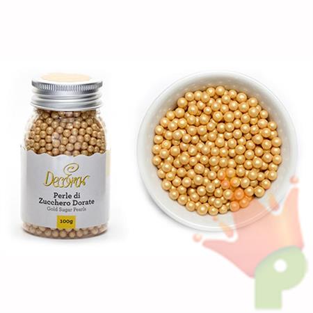PERLE DI ZUCCHERO DORATE 100GR.