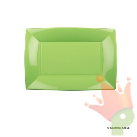 PIATTO RETTANGOLARE NICE VERDE ACIDO 8PZ