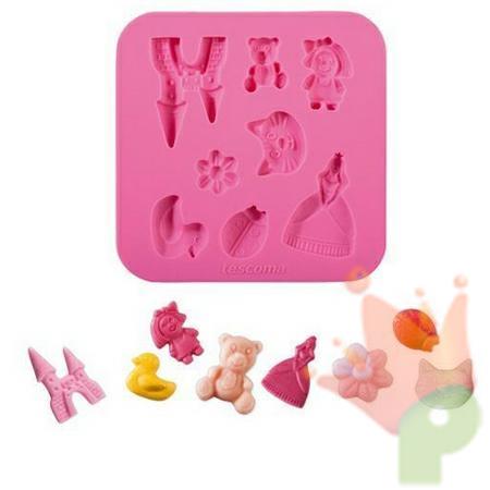 STAMPO IN SILICONE PER PASTA DI ZUCCHERO BAMBINE TESCOMA