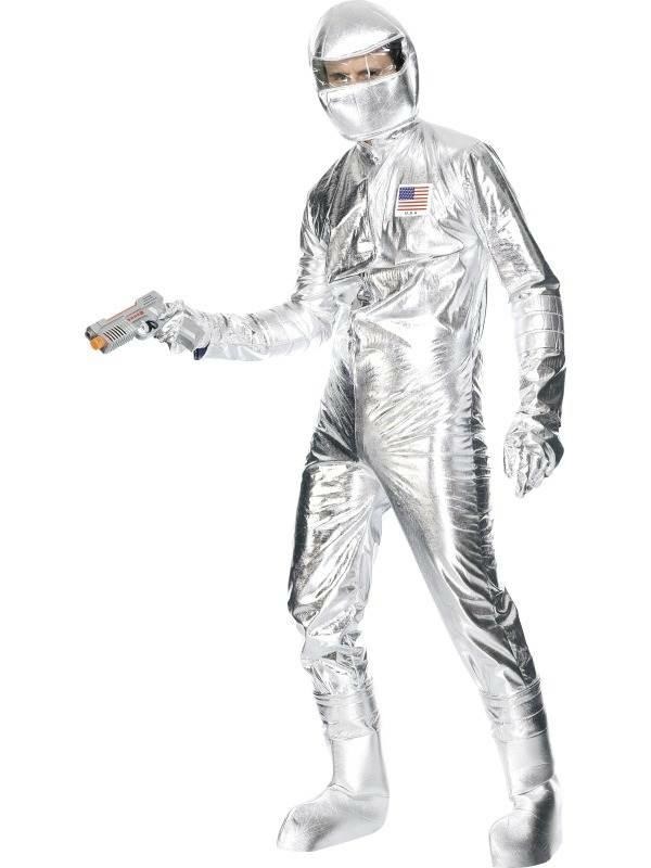 COSTUME ASTRONAUTA SPAZIALE ARGENTO ADULTO TAGLIA L - L - Party Store