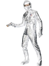 COSTUME ASTRONAUTA SPAZIALE ARGENTO ADULTO TAGLIA L