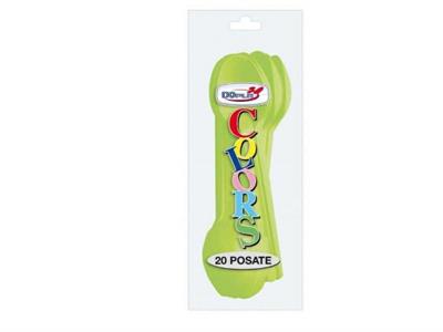 CUCCHIAI 18CM VERDE ACIDO 20PZ