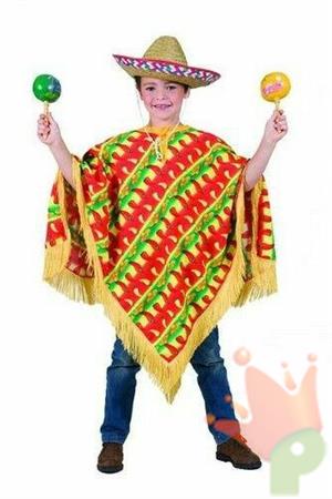 COSTUME PONCHO MESSICANO ANNI 9-10