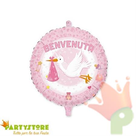PALLONCINO MYLAR 18INCH 45CM BENVENUTA