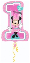 PALLONCINO SUPERSHAPE MINNIE 1° COMPLEANNO 48X71CM
