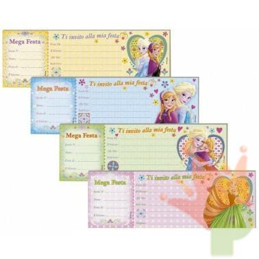 BIGLIETTI INVITO ASSEGNI FROZEN 15PZ