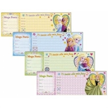 BIGLIETTI INVITO ASSEGNI FROZEN 15PZ