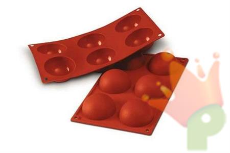 STAMPO IN SILICONE SEMISFERA D.60 H.30MM TERRACOTTA