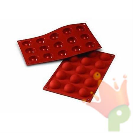 STAMPO IN SILICONE SEMISFERA D.40 H.20MM TERRACOTTA