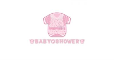 KIT SCRITTA MAXI BABY SHOWER GIRL 6MT