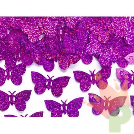 CONFETTI BUTTERFLY METALLIC PINK 15GR