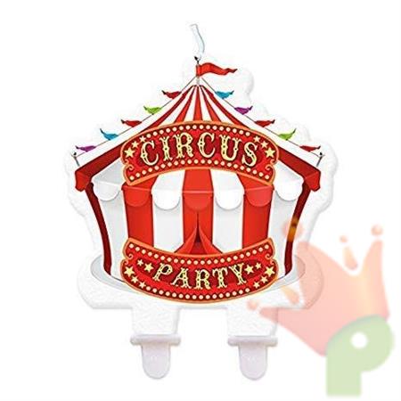 CANDELINA SAGOMATA 8X8CM CIRCUS PARTY