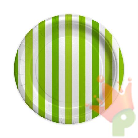 PIATTI 24CM STRIPES VERDE MELA 8PZ
