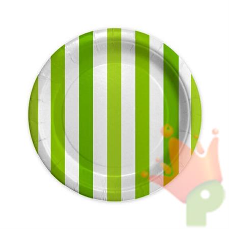 PIATTI 18CM STRIPES VERDE MELA 8PZ
