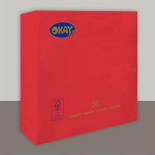 TOVAGLIOLI 33X33 2V ROSSO BACCARA' 50PZ