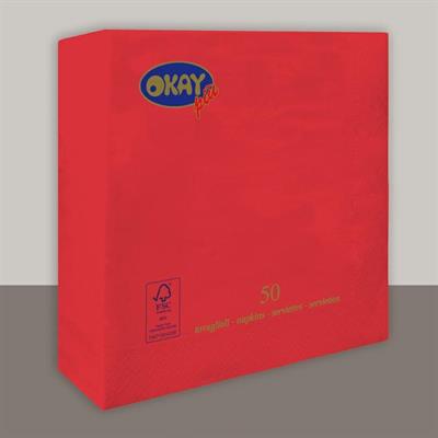 TOVAGLIOLI 33X33 2V ROSSO BACCARA' 50PZ