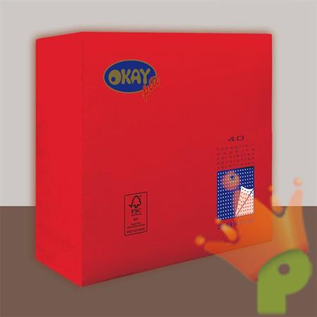 TOVAGLIOLI 38X38 2V ROSSO PUNTA/PUNTA 40PZ