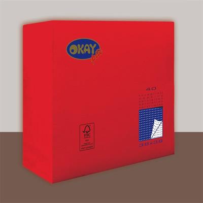 TOVAGLIOLI 38X38 2V ROSSO PUNTA/PUNTA 40PZ