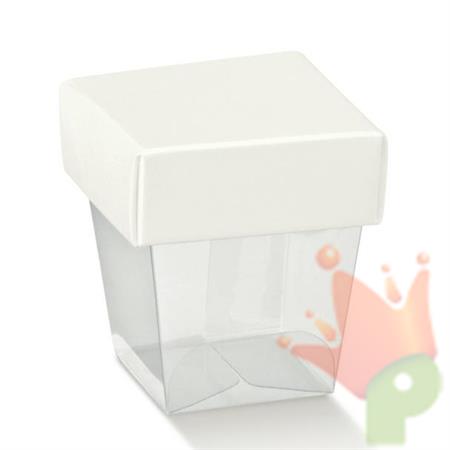 SCATOLINA CON COPERCHIO 33X33X50 MM WHITE 10PZ