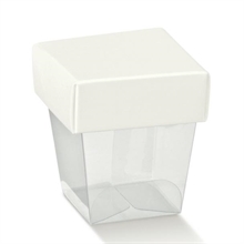SCATOLINA CON COPERCHIO 33X33X50 MM WHITE 10PZ