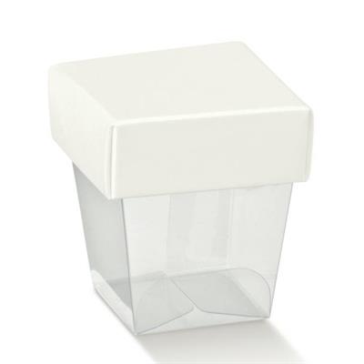 SCATOLINA CON COPERCHIO 33X33X50 MM WHITE 10PZ